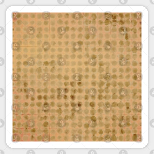 Abstract watercolor pattern on orange grid Sticker by Celentano